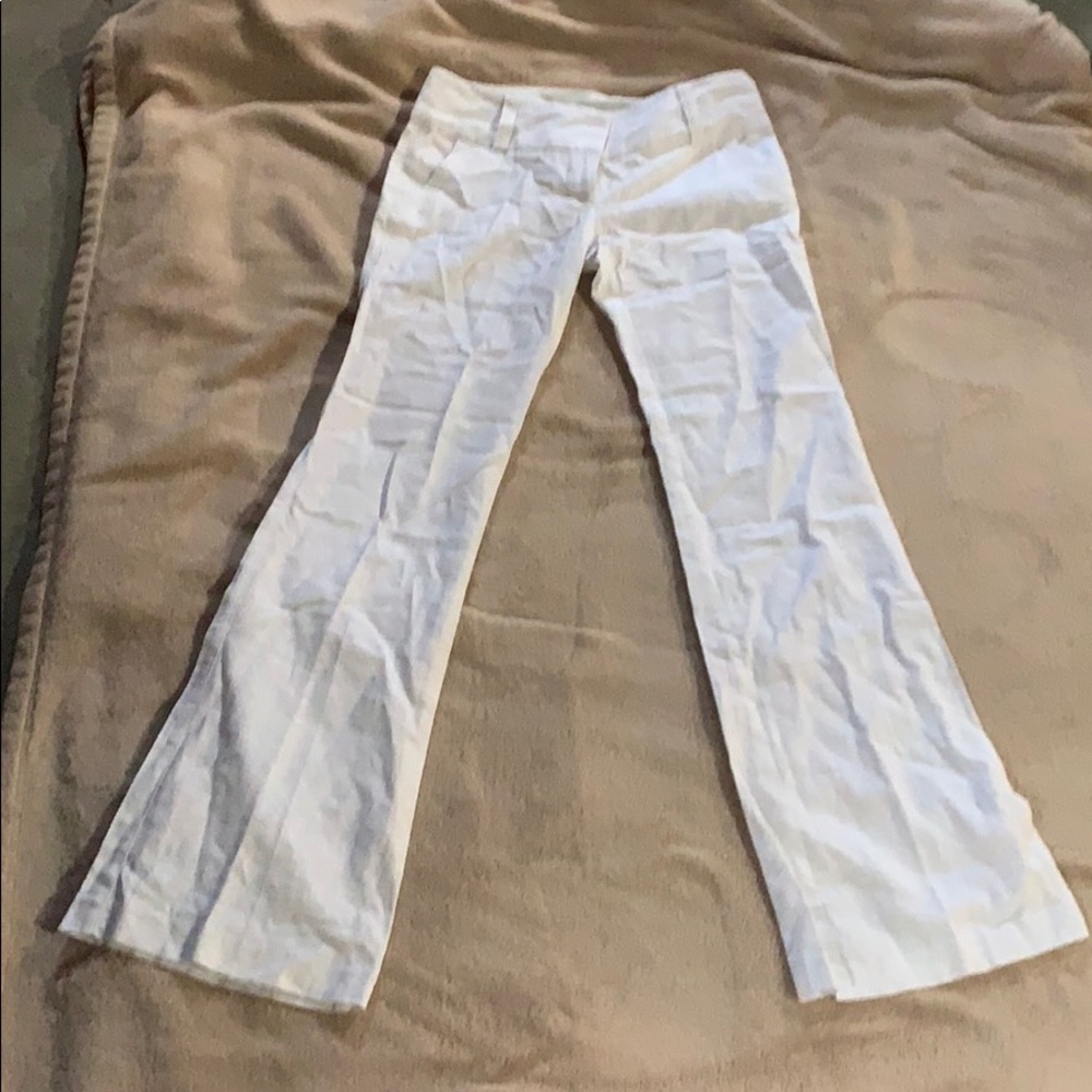 White flare pants size 0